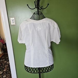 Vintage Significance Linen Blouse Embroidery